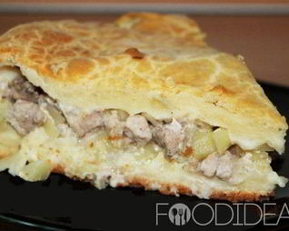 Пирог с мясом и картофелем