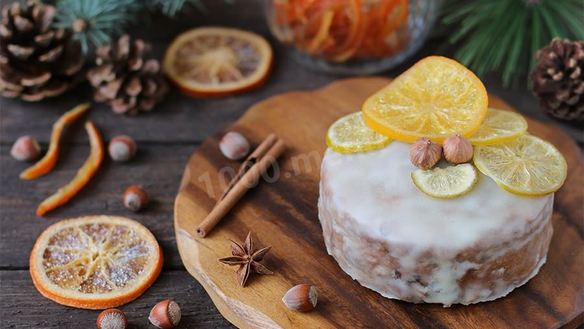 Рецепт Пирога с орехами и изюмом