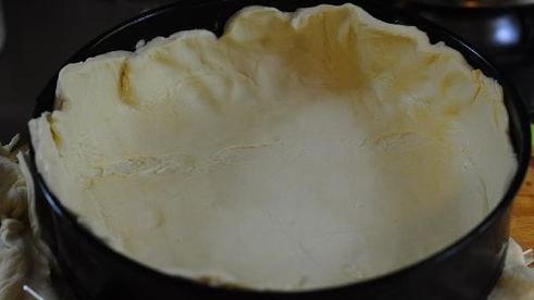 слоеный пирог с картошкой и голубым сыром