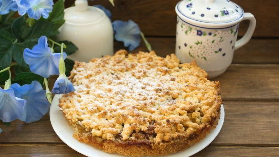 Рецепт тертого пирога с яблоками