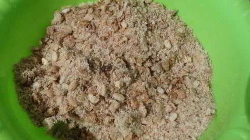 яблочно-грушевый пирог из запечённых мюсли