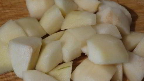 яблочно-грушевый пирог из запечённых мюсли