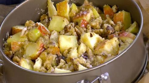 яблочно-ореховый пирог на сидре