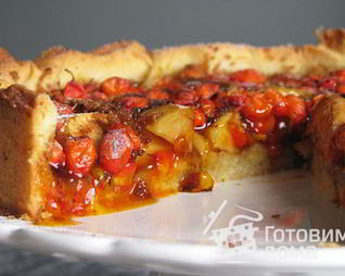 Яблочный пирог с облепихой