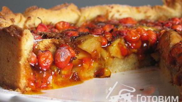 Рецепт Яблочного пирога с облепихой