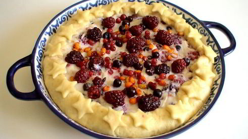 ягодный пирог с маскарпоне