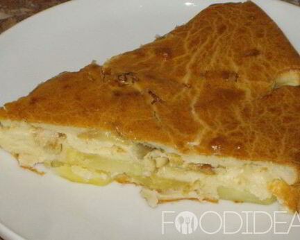 Заливной пирог с картошкой