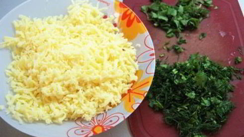 кутабы с зеленью и сыром