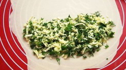 кутабы с зеленью и сыром