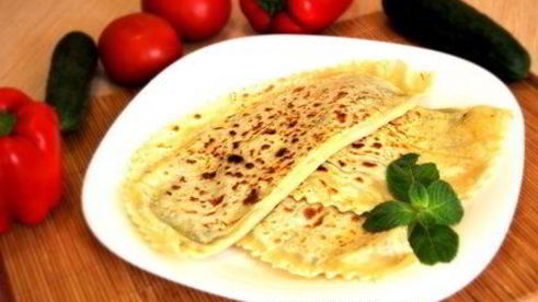 кутабы с зеленью и сыром