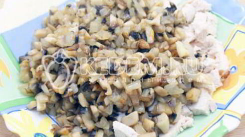 пирожки с курицей и грибами