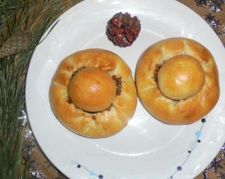 Пирожки с мясом и гречневой кашей по-татарски