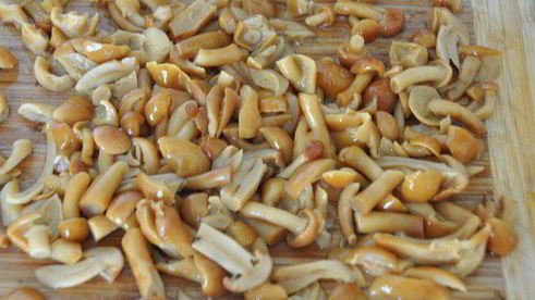 постные пирожки с маринованными опятами