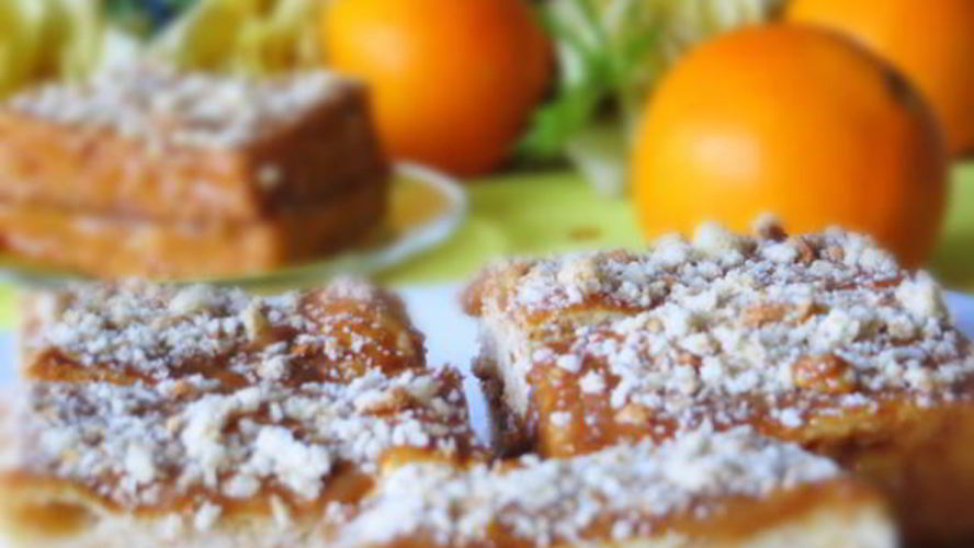 Рецепт медово-апельсиновых пирожные со сгущенкой