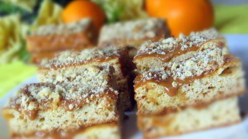 медово-апельсиновые пирожные со сгущенкой