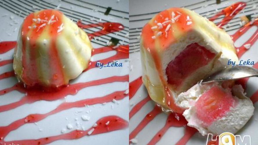 Рецепт пирожного личи с малиной