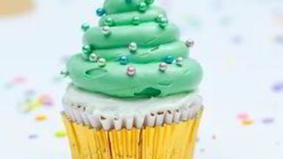 Рецепт Пирожных капкейков Елочки