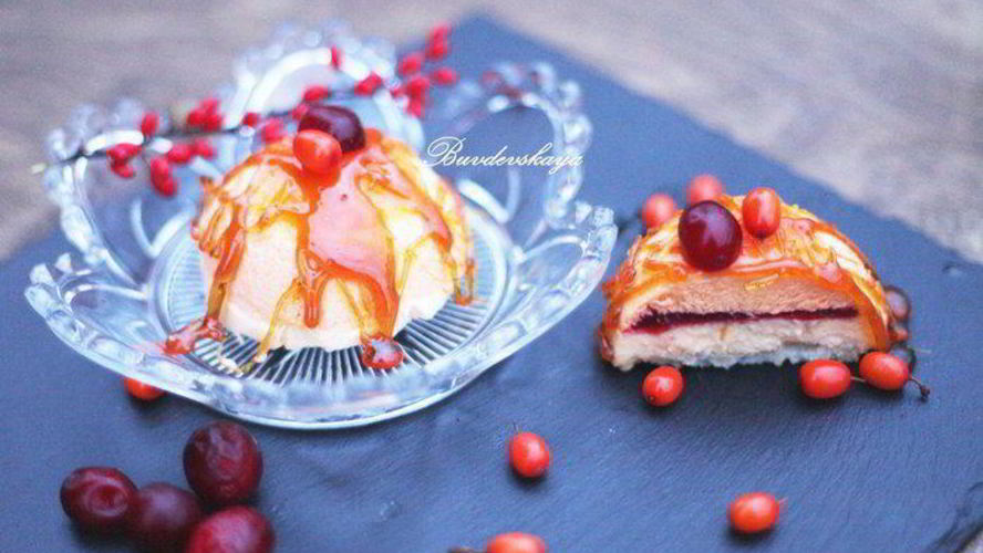 Рецепт тыквенно-облепихового пирожного