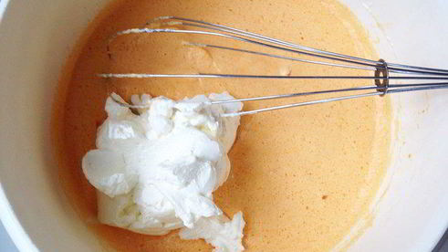 тыквенно-облепиховое пирожное