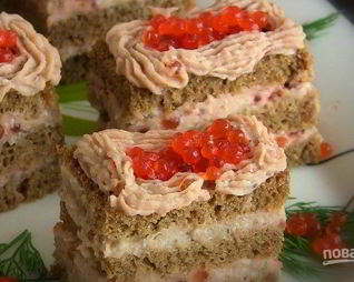 Закусочные пирожные из сельди