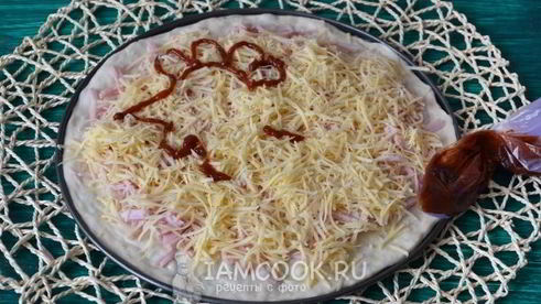 новогодняя пицца петушок