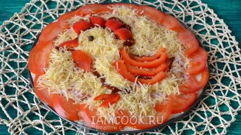 новогодняя пицца петушок