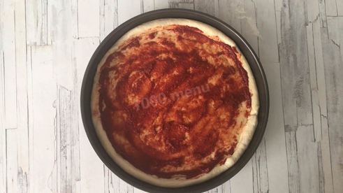 пицца карбонара с беконом