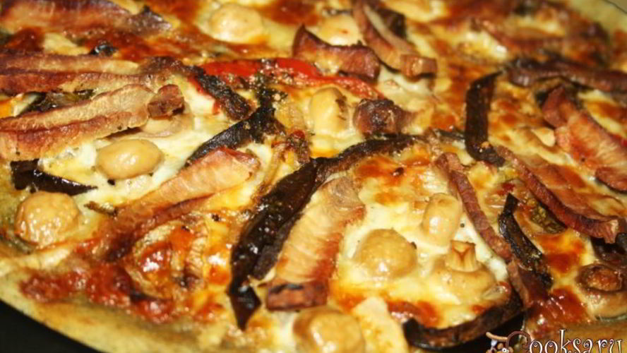 Рецепт пиццы на сером тесте