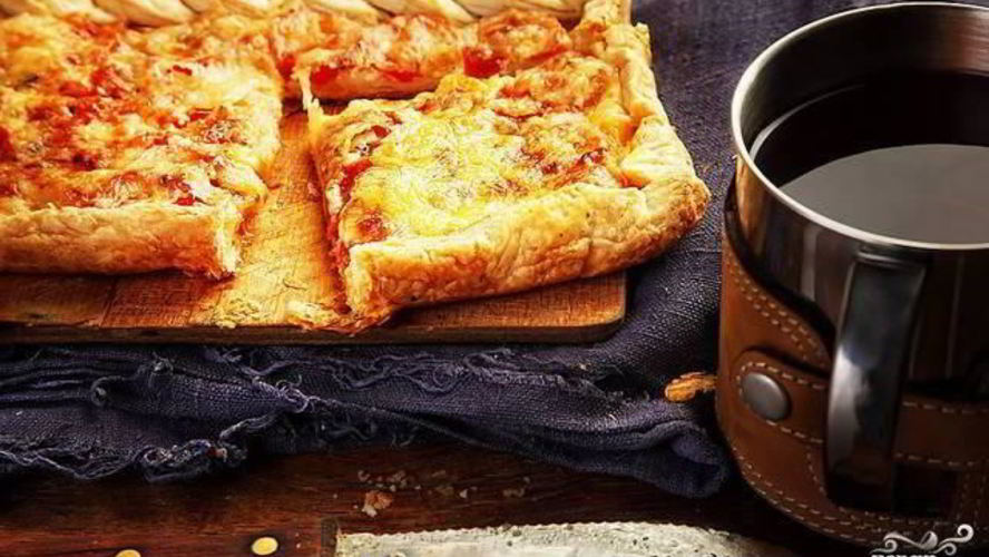 Рецепт пиццы на слоеном тесте