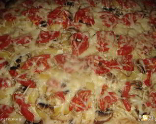 Пицца Ориентале с белым соусом