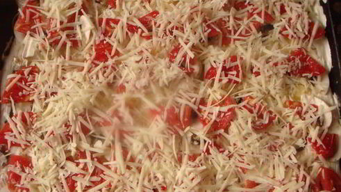 пицца ориентале с белым соусом