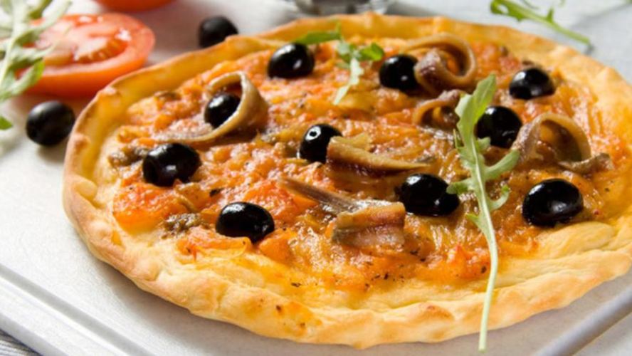 Рецепт пиццы с анчоусами и маслинами
