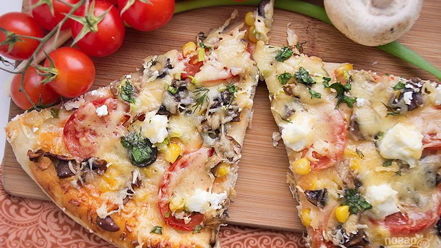 Рецепт пиццы с маслинами