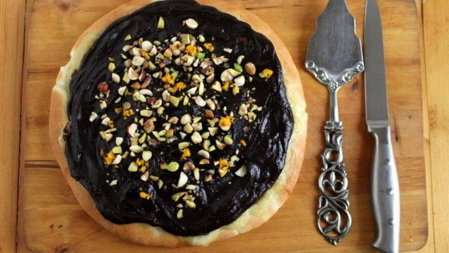 Рецепт пиццы с шоколадом