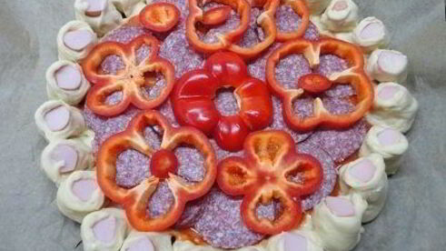 пицца с сосисками