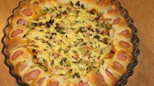 пицца цветочек