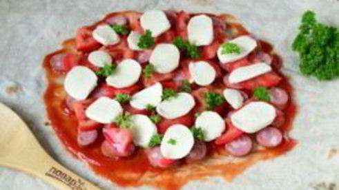 пицца в лаваше на сковороде