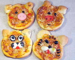 Забавная детская мини пицца для детей