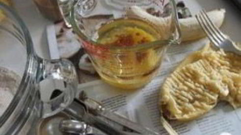 банановые пончики с арахисовой глазурью