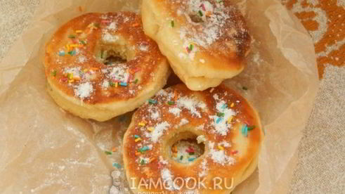 пончики на кефире за 15 минут