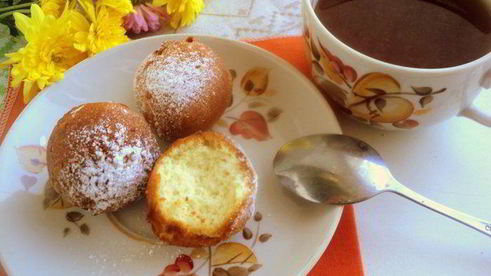 пончики на сгущенном молоке