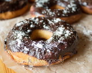 Пончики с шоколадом