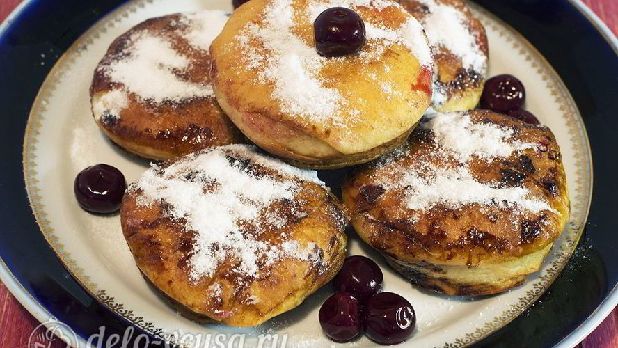 Рецепт пончиков с вишней