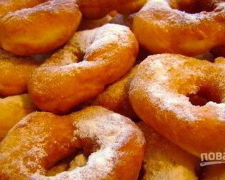 Пышные пончики на кефире