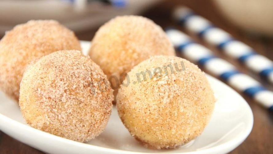 Рецепт творожных пончиков во фритюре