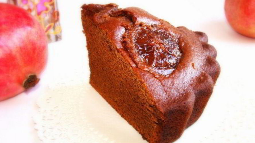 Рецепт коврижки на гранатовом соке с карамелизированными апельсинами