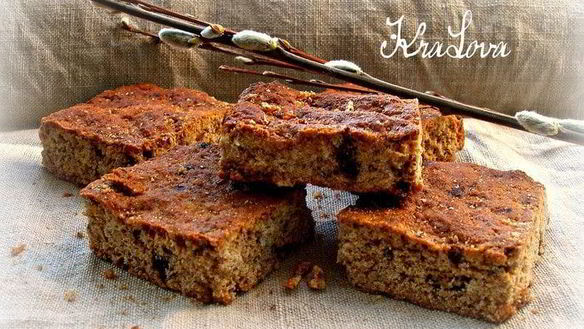 Рецепт Коврижек из цельнозерновой муки с овсянкой и шоколадом