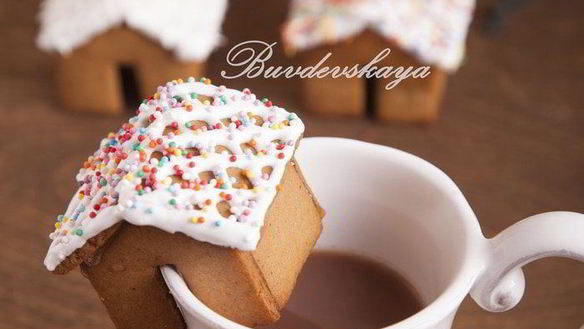 Рецепт Пряничного домика на кружку