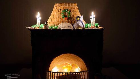 пряничный камин