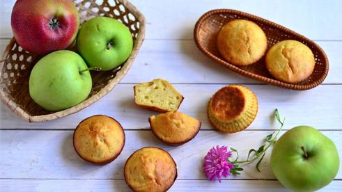 порционная яблочная шарлотка